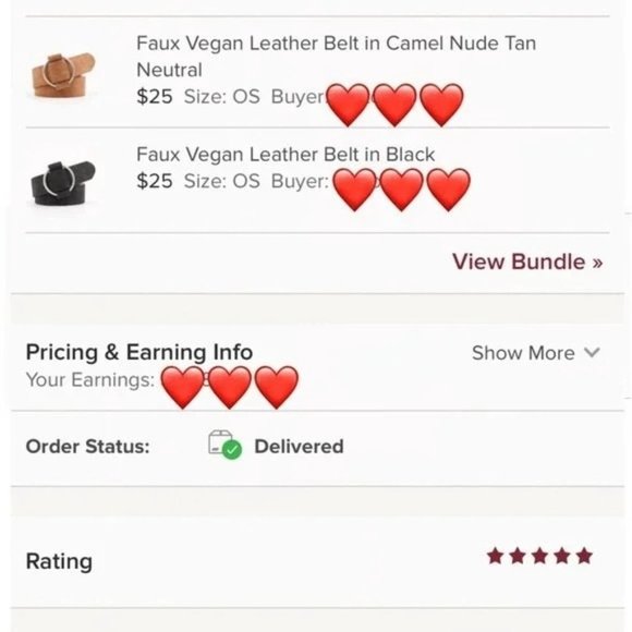 NEW Faux Vegan Leather Belt in Camel Nude Tan - Picture 4 of 12